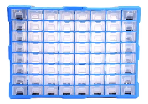 Caja Organizadora de Plástico PM con 64 Compartimentos