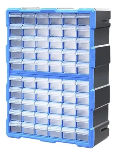 Caja Organizadora de Plástico PM con 60 Compartimentos (x2)