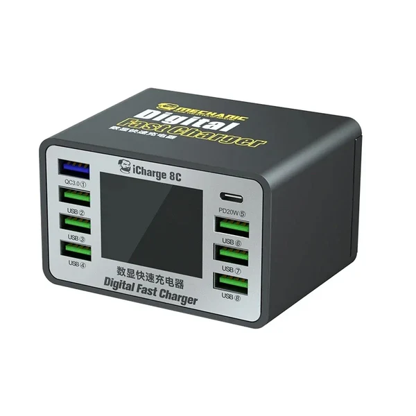 Cargador Inteligente Mechanic iCharge 8C de 8 Puertos